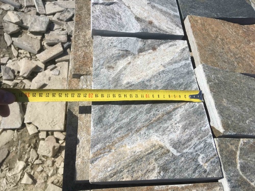 Плитка пилёная златолит Уральский для цоколя, отмостки купить в Зарайске